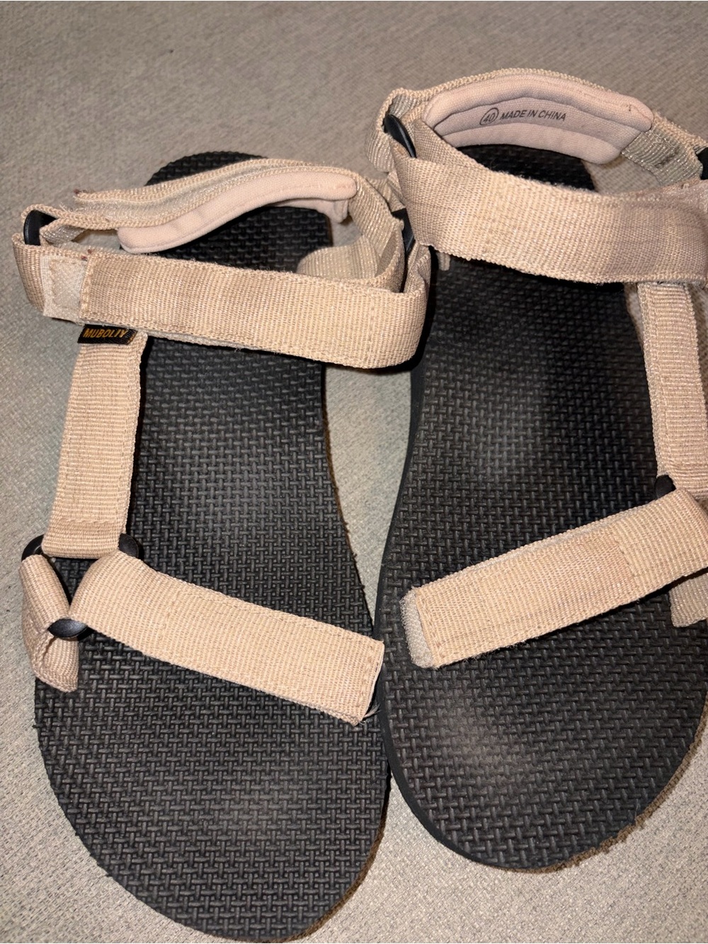 Beige Strappy Women's Outdoor Sandals - Lightweight Comfort